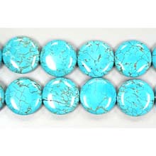 STABLIZED TURQUOISE COIN 25MM